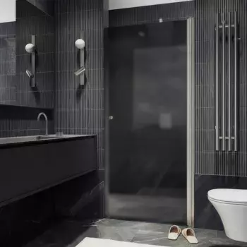 Душевая дверь в нишу Maybahglass MGD-807-5 80 см, профиль хром матовый, стекло графит матовое