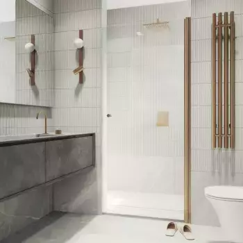 Душевая дверь в нишу Maybahglass 90х198 профиль бронза, стекло прозрачное