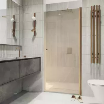 Душевая дверь в нишу Maybahglass 90х198 профиль бронза, стекло бронза