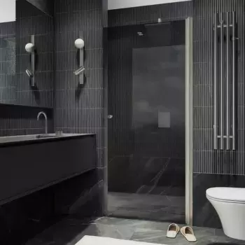 Душевая дверь в нишу Maybahglass MGD-800-5 60 см, профиль хром матовый, стекло графит