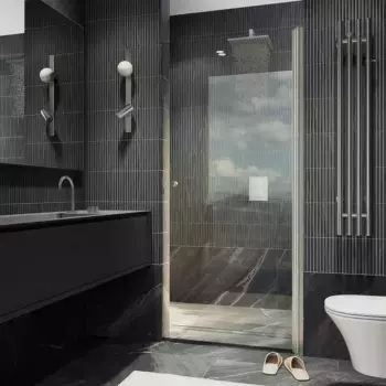 Душевая дверь в нишу Maybahglass MGD-809-5 90 см, профиль хром матовый, стекло прозрачное