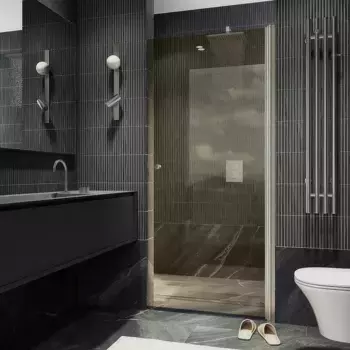 Душевая дверь в нишу Maybahglass MGD-810-5 90 см, профиль хром матовый, стекло бронза