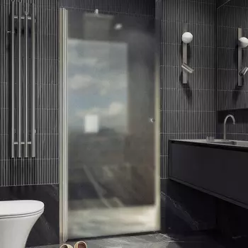 Душевая дверь в нишу Maybahglass MGD-814-5 90 см, профиль хром матовый, стекло сатин