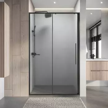 Душевая дверь в нишу Niagara Nova NG-34-L12CHGR 120 см, профиль матовый графит, стекло шиншилла