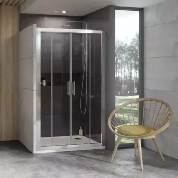 Душевая дверь в нишу Ravak 10° 190х190 профиль сатин стекло прозрачное