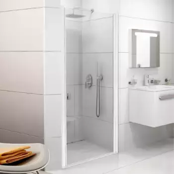 Душевая дверь в нишу Ravak Chrome 180х195 профиль белый стекло прозрачное