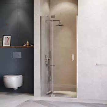 Душевая дверь в нишу RGW Hotel HO-014 130х200 350601413-11 профиль хром, стекло прозрачное
