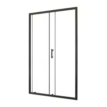 Душевая дверь в нишу Taliente 100x195 профиль черный стекло прозрачное