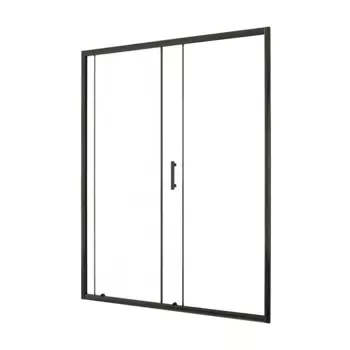 Душевая дверь в нишу Taliente 140x195 профиль черный стекло прозрачное