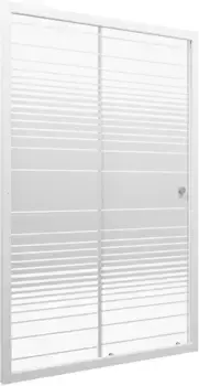 Душевая дверь в нишу Triton Слайд 100х185 профиль белый стекло прозрачное с узором