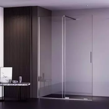 Душевая дверь в нишу Veconi Premium Trento 120х200 профиль хром стекло прозрачное