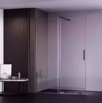 Душевая дверь в нишу Veconi Premium Trento 120х200 профиль графит стекло прозрачное