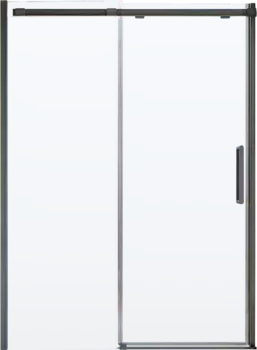 Душевая дверь в нишу Veconi Vianno 160х195 профиль брашированный графит, стекло прозрачное