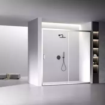 Душевая дверь в нишу Vianno 200x195 профиль хром, стекло прозрачное