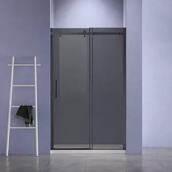 Душевая дверь в нишу Vincea Como-N VDS-4CN130CGB 130 см, профиль черный матовый, стекло серое