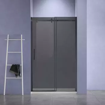 Душевая дверь в нишу Vincea Como-N VDS-4CN140CGB 140 см, профиль черный матовый, стекло серое