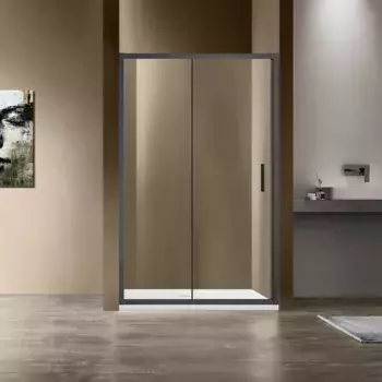 Душевая дверь в нишу Vincea Garda VDS-1G130CLGM 130 см, профиль вороненая сталь, стекло прозрачное