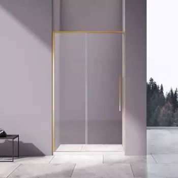 Душевая дверь в нишу Vincea Slim-N VDS-4SN110CLG 110 см, профиль вороненая сталь, стекло прозрачное