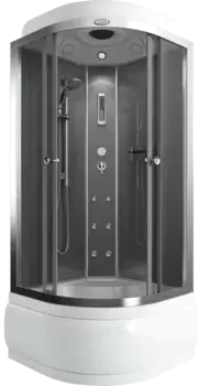 Душевая кабина Arcus 100х100 хром стекло матовое с гидромассажем