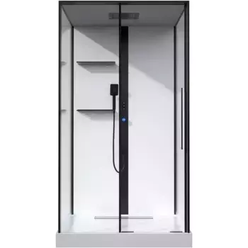 Душевая кабина Black&White Galaxy 115х90 черная