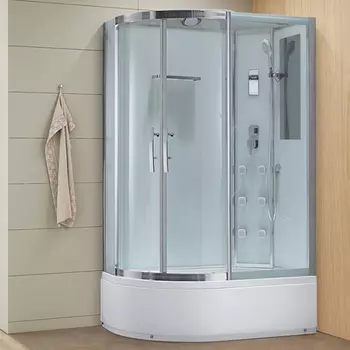 Душевая кабина Black&amp;White Galaxy 120х80 правая хром