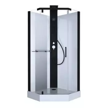 Душевая кабина Black&White Galaxy 90х90 черная матовая