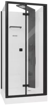 Душевая кабина Cerutti SPA Bella 90х90 профиль черный, стекло прозрачное