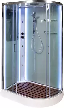 Душевая кабина DETO A102LLED+GMKN с средним поддоном