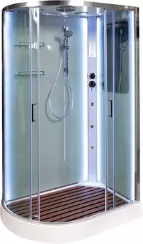Душевая кабина DETO A102RLED+GM с средним поддоном