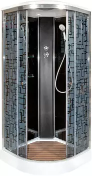 Душевая кабина DETO BM1510BLACK с средним поддоном