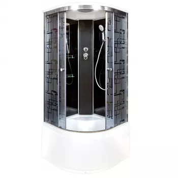 Душевая кабина Deto BM 100х100 хром (BM4510BLACK)
