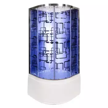 Душевая кабина Deto BM 100х100 с подсветкой, хром (BM4510NLEDBLACK)