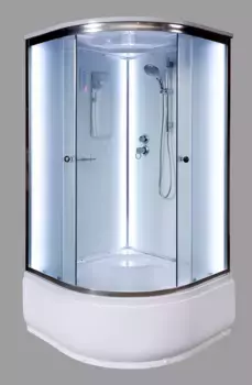 Душевая кабина DETO D10SLED с высоким поддоном, с сиденьем