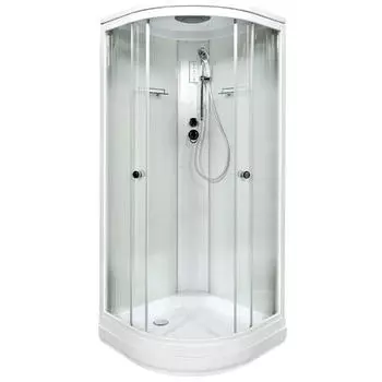 Душевая кабина Deto DM 90х90 с электрикой, белый (DM2090EL)