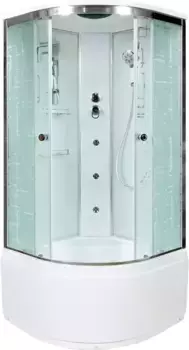 Душевая кабина DETO EM4510GM с высоким поддоном, с сиденьем