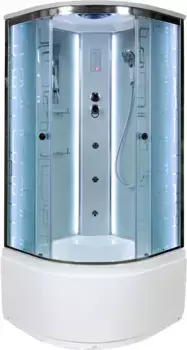 Душевая кабина DETO EM4590LED+GM с высоким поддоном, с сиденьем