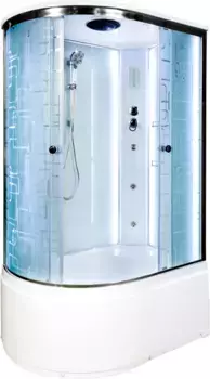 Душевая кабина Deto ЕМ 110х80 с гидромассажем, хром (EM4511RLED+GM)