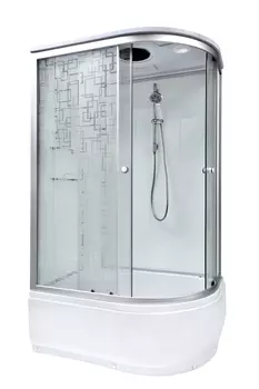 Душевая кабина Deto ЕМ 120х80 хром стекло матовое