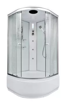 Душевая кабина DETO EM4580GM+EL с высоким поддоном, с сиденьем