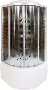 Душевая кабина DETO L890GMBLACK с высоким поддоном, с сиденьем