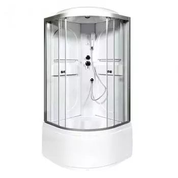 Душевая кабина Deto L 100х100 с электрикой, хром (L610EL)