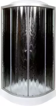 Душевая кабина Deto L 100х100 с гидромассажем, без крыши, черный (L801NGMBLACK)