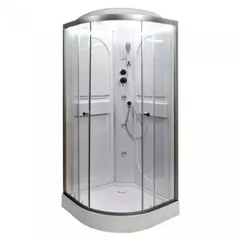 Душевая кабина Deto L 100х100 с подсветкой, хром (L601LED)