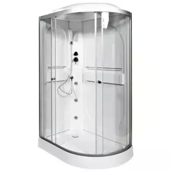 Душевая кабина Deto L 120х80 с гидромассажем и электрикой, хром (L602LGM+EL)