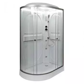 Душевая кабина Deto L 120х80 с гидромассажем, хром (L602RLED+GM)