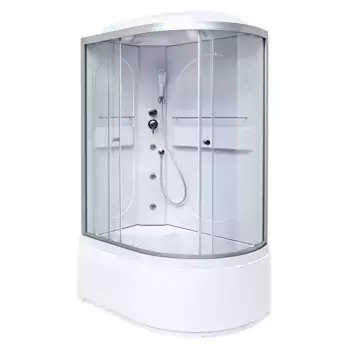 Душевая кабина Deto L 120х80 с гидромассажем, хром (L620LGM)