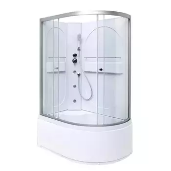 Душевая кабина Deto L 120х80 с гидромассажем, хром (L620LNGM)