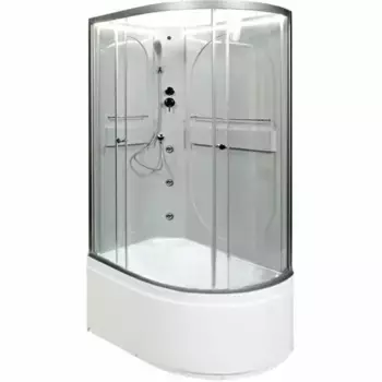 Душевая кабина Deto L 120х80 с гидромассажем, хром (L620LNLED+GM)