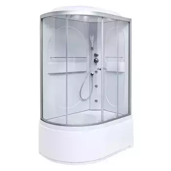 Душевая кабина Deto L 120х80 с гидромассажем, хром (L620RGM)