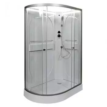 Душевая кабина Deto L 120х80 с подсветкой, хром (L602RNLED)